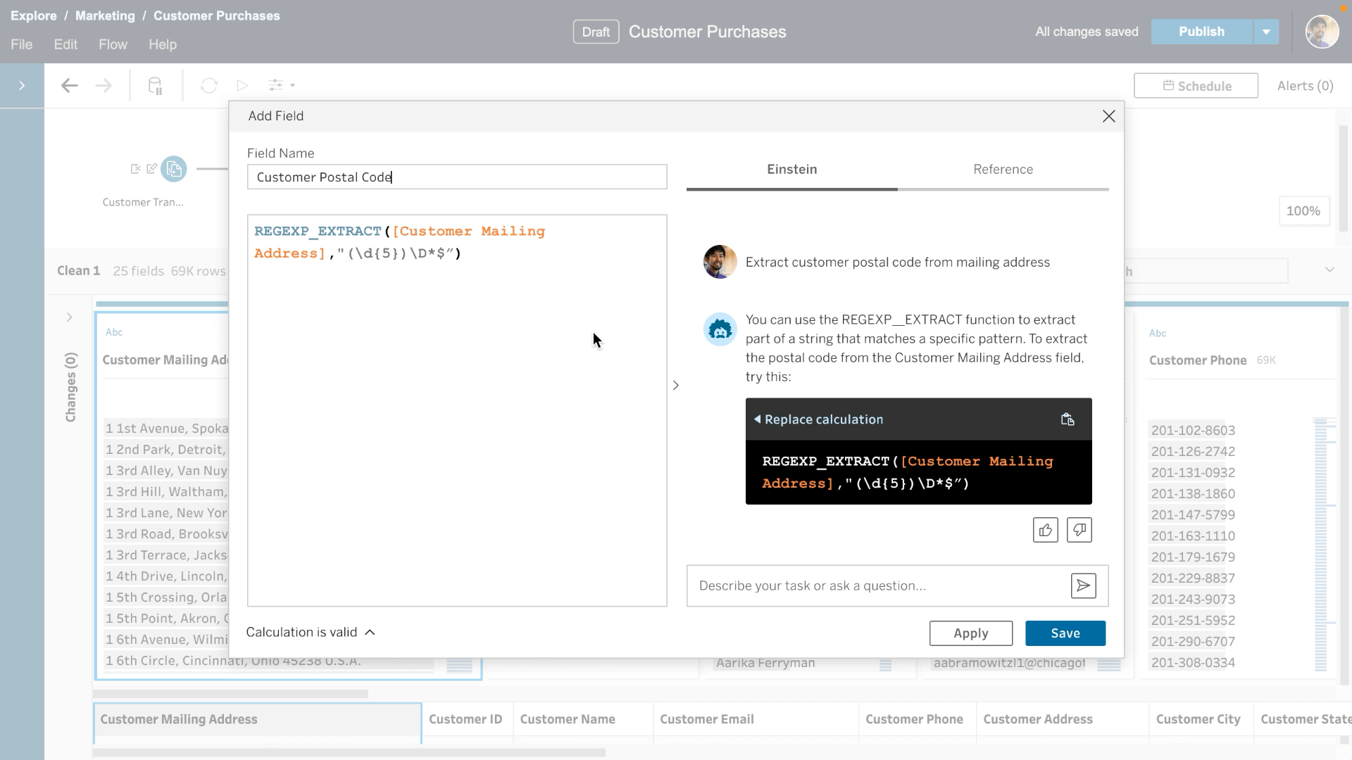 Calculation Assistant in Einstein Copilot for Tableau.